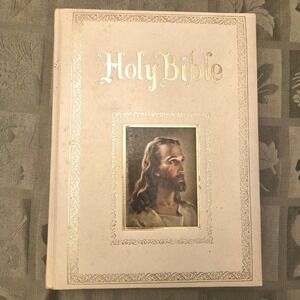 Vintage 1978 Regency Holy Bible KJV Red Letter Illustrated Family Bible